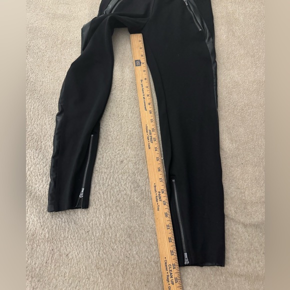 Athleta Sienna Women Black Side Stripe Ponte Pants Moto Leggings Size 4P - Picture 7 of 10
